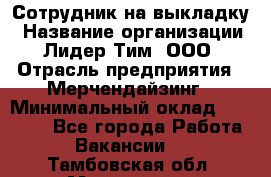 Сотрудник на выкладку › Название организации ­ Лидер Тим, ООО › Отрасль предприятия ­ Мерчендайзинг › Минимальный оклад ­ 18 000 - Все города Работа » Вакансии   . Тамбовская обл.,Моршанск г.